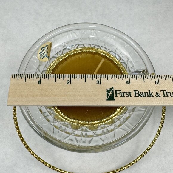 Vintage Avon Fostoria Crystal Backet Candle Holder with Bird Of Paradise Candle - Picture 12 of 13